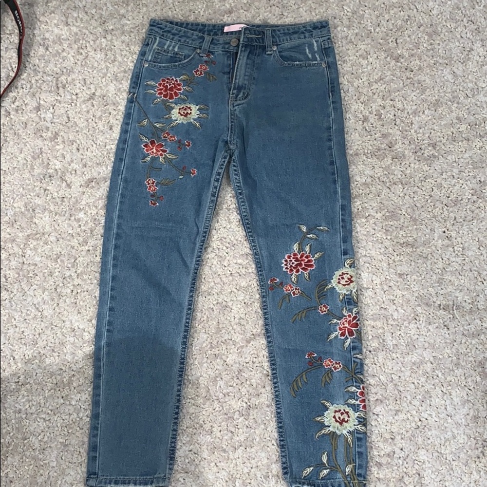 Flower jeans